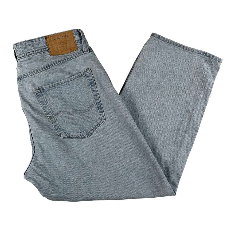 Jack & Jones Jeans Mens 34x27 Loose Eddie Relaxed Straight Light Wash Baggy